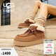 UGG秋季女士時(shí)尚舒適純色圓頭厚底保暖系帶休閑懶人鞋 1143954 CHE | 栗色 40 40碼及以下建議拍大一碼