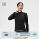 KOLON SPORT/可隆戶(hù)外吸濕速干T恤 女士S-FUNCTIONAL半拉鏈長(cháng)袖上衣 LKZT6SN026-BK 黑色 M 165/88A