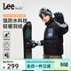 Lee冬季兒童羽絨服防水運動(dòng)男女童戶(hù)外防風(fēng)防水連帽鴨絨童裝上衣 烏黑色 150 （充絨量81）