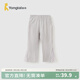 童泰（TONGTAI）女寶寶褲子春秋季女童提花打底褲兒童外出可愛(ài)蕾絲邊長(cháng)褲童裝 灰色 90