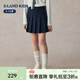 E·LAND KIDS童裝女童短裙新品學(xué)院風(fēng)裙子百褶裙畢業(yè)禮裙 Navy藏青色/59 160