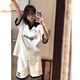 Sweetly·Sun夏季薄款休閑運動(dòng)套裝女學(xué)生寬松潮流百搭學(xué)院風(fēng)撞色印花兩件套潮 甜美學(xué)院風(fēng)【兩件套】 S 建議70-90斤