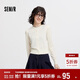 森馬（Semir）[商場(chǎng)同款]針織開(kāi)衫女短款撞色圓領(lǐng)2025秋季羊毛上衣101525106006
