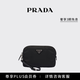PRADA/普拉達【禮物】女士金屬徽標飾Re-Nylon小袋手拿包 黑色