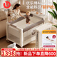 優(yōu)樂(lè )博（ULOP）多功能嬰兒床可折疊可移動(dòng)0-3歲寶寶床可拼接大床無(wú)甲醛可調節 折疊嬰兒床帶尿布臺蚊帳二合一 Aura Pro嬰護艙-奶咖色 嬰兒用品新生兒見(jiàn)面禮物高檔寶寶滿(mǎn)月禮物
