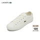 LACOSTE法國鱷魚(yú)男鞋25春夏新款時(shí)尚簡(jiǎn)約百搭系帶帆布鞋|49CMA0017 18C/米白色 41 7.5