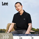 Lee舒適版防曬紫外線(xiàn)翻領(lǐng)Logo織標男涼感短袖polo衫LMT009801203 黑色 L