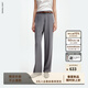 朗姿【精英衣櫥 大女主】朗姿高腰修身直筒商務(wù)通勤褲秋季新款長(cháng)褲女 星月灰色2 M