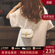viney新款斜挎包包女包牛皮鏈條包輕奢單肩生日禮物送女友老婆老婆 【米白】高檔實(shí)用洋氣迷你小包