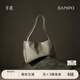 半坡飾族（bampo）女包包新款福瑞方方包頭層牛皮大容量輕奢單肩斜挎包38禮物 淺灰白【葫蘆專(zhuān)屬五金】
