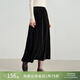 自巧小個(gè)子法式黑色絲絨半身裙女2025秋冬新款高級感a字長(cháng)裙半裙 謐黑色 S （尺碼：3）