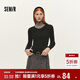 森馬（Semir）森柔|針織衫女冬鵝蛋領(lǐng)純色緊身上衣2025顯瘦羊毛衫109725107004