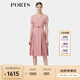 PORTS寶姿春季新品女裝氣質(zhì)百褶拼接連衣裙ALP8D056LWP096 LUSCIOUS RED S (4)