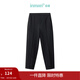 茵曼（INMAN）簡(jiǎn)約顯瘦休閑蘿卜褲2024春女裝新款寬松中高腰百搭九分長(cháng)褲 黑色 27
