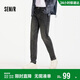 森馬（Semir）森柔|牛仔褲男夏季復古水洗小腳褲舒適彈力棉質(zhì)長(cháng)褲103325124101A