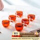 憶壺茶 小茶杯玻璃耐熱品茶杯小品杯品茗杯一口杯玻璃杯帶把手小號杯 品飲杯6只 150ml