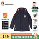 暇步士（Hush Puppies）童裝兒童冬裝男童外套冬季新款男小童簡(jiǎn)約時(shí)尚加絨厚風(fēng)衣 藏藍 110 cm