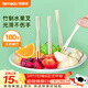 特美居（temeiju）水果叉一次性叉子月餅蛋糕竹制加厚點(diǎn)心叉外賣(mài)打包環(huán)保木叉100支