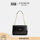 蔻馳（COACH）奧萊女士女包經(jīng)典標志ELODIE斜挎包單肩包通勤鏈條包盒子包 IM/胡桃木色/黑色