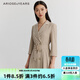 艾諾絲雅詩(shī)ARIOSE&YEARS春秋學(xué)院風(fēng)西裝式連衣裙收腰百褶短裙女10229025 燕麥灰 S