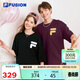 FILA FUSION斐樂(lè )官方潮牌犄角夏季透氣休閑寬松T恤