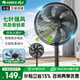 格力（GREE）家用臥室臺地兩用七葉大風(fēng)量落地電風(fēng)扇 客廳立式搖頭轉頁(yè)扇對流循環(huán)換氣扇機械式電扇 FD-35X65h7(升級加大款-黑色)