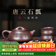 藏壺天下宜興紫砂壺純手工茶壺泡茶壺器家用功夫茶具套裝原礦紫泥景舟石瓢 唐云石瓢 260ml
