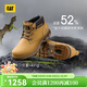卡特（CAT）新款男士防潑濺牛皮升級款輕便中幫經(jīng)典黃靴商場(chǎng)同款 黃色 42