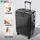 卡帝樂(lè )鱷魚(yú)（CARTELO）多功能行李箱20寸箱包拉桿箱輕音萬(wàn)向輪大容量26寸旅行密碼箱皮箱 【黑色】升級款-手機支架+杯架+掛鉤 26寸-【需托運】