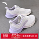 安踏氫跑女鞋運動(dòng)鞋春季軟底皮網(wǎng)面透氣減震體測跑步鞋輕便休閑鞋子 【網(wǎng)面透氣】象牙白/淡灰-7 38