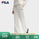 FILA 斐樂(lè )官方女士針織長(cháng)褲2025春季新款時(shí)尚簡(jiǎn)約舒適直筒休閑褲 云菇白-WT M 165/66A/M