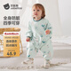 貝肽斯寶寶連體罩衣吃飯防水防臟嬰兒爬行輔食圍兜兒童圍裙爬爬服 雪原