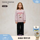 Teenie Weenie  Kids小熊童裝秋季款女童甜美字母刺繡圓領(lǐng)套頭衛衣 淺粉色 120 cm
