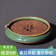 容山堂粗陶壺承儲水小茶盤(pán)毛氈養壺墊紫砂壺承家用干泡臺功夫茶具 粗陶上釉壺托-毛氈綠釉