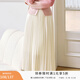 香影百褶裙半身裙女中長(cháng)2026春季新款白色裙子垂感高腰顯瘦a字裙 米白 S
