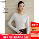 艾諾絲雅詩(shī)【商場(chǎng)同款】冬季新品百搭100%綿羊毛針織衫打底衫女40938089 奶油米 XL