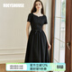 ROEYSHOUSE羅衣法式大擺連衣裙女夏季新款減齡蝴蝶結赫本風(fēng)小黑裙10650 黑色 XL （建議拍前聯(lián)系客服確認哦）