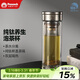 孔雀（Peacock）純鈦玻璃杯茶水分離杯子雙層玻璃鈦杯戶(hù)外高檔水杯