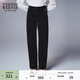 Teenie Weenie小熊&吾空空聯(lián)名簡(jiǎn)約休閑時(shí)尚高腰蘿卜褲牛仔褲女裝 黑色 M (165)