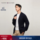 Tommy Hilfiger【寬松針織】秋冬男女商務(wù)休閑通勤V領(lǐng)慵懶風(fēng)開(kāi)衫外套毛衣 藏青色FAP M （推薦：135-150斤）