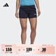 adidas休閑修身舒適三條紋修身短褲女裝阿迪達斯官方輕運動(dòng) 傳奇墨水藍/白   M