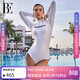 范德安（BALNEAIRE）時(shí)尚系列連體泳衣女士時(shí)尚修身顯瘦長(cháng)袖防曬海邊溫泉 61502 L