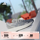 adidas「流光跑鞋」LIGHTBLAZE超輕緩震防滑休閑跑鞋男女阿迪達斯   淺灰/灰/亮金屬鐵灰   42