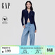 蓋璞（GAP）女裝秋季款水洗中腰寬松經(jīng)典彎刀牛仔褲時(shí)髦休閑長(cháng)褲793173