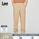 Lee日常經(jīng)典舒適直筒字母Logo織標男士日常休閑布褲潮流LMB0099 卡其色 33