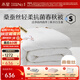 水星家紡 100%桑蠶絲被 長(cháng)絲蠶絲 四季可用子母二合一雙人結婚婚慶被芯 春秋被【全棉面料】凝香 200x230cm(適配1.5米床套件)