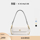 蔻馳（COACH）女士BROOK翻蓋鏈帶包真皮斜挎包百搭女包 B4/粉筆白色