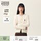 Teenie Weenie小熊女裝毛針織開(kāi)衫26春新款時(shí)髦舒適假兩件圓領(lǐng)毛衣 象牙白 S