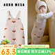 Auro Mesa嬰兒針織背帶褲可愛(ài)狐貍連體褲ins風(fēng)韓版春秋寶寶萌娃吊帶短褲 狐貍背帶褲 90cm/1-2T