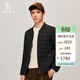 哈吉斯（HAZZYS）男裝 棒球領(lǐng)輕薄羽絨服男ASFZU0BDX15 黑色BK 170/92A46